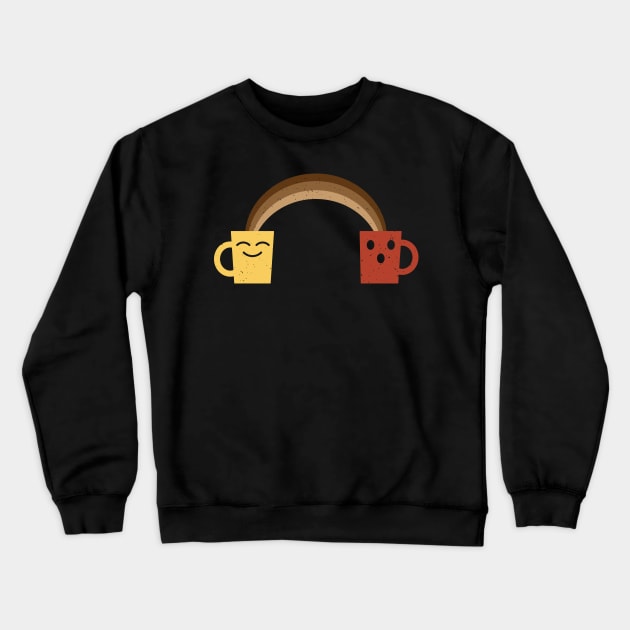 My Coffee Needs Coffee Funny Caffeine Rainbow Crewneck Sweatshirt by BraaiNinja